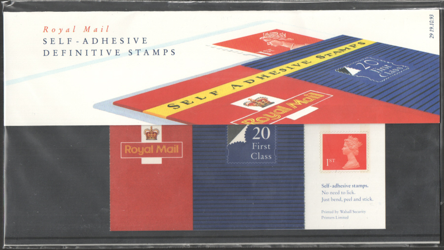 (image for) 1993 MG1 / SB1(1) Self Adhesive Machin Definitive Royal Mail Presentation Pack 29 - Click Image to Close